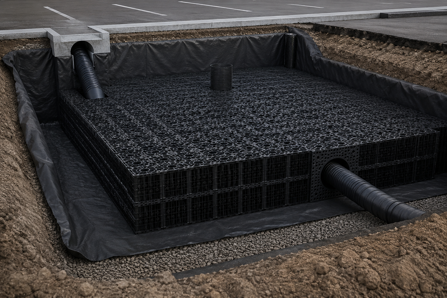 Detention Attenuation Geomembrane Liner