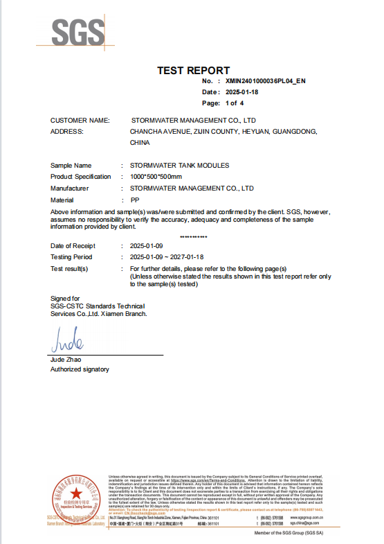 SGS Certificate 2
