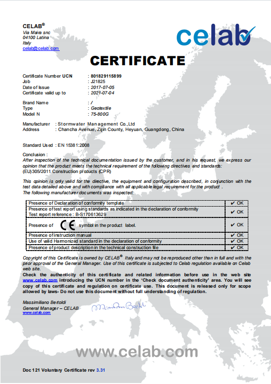 SGS Certificate 3