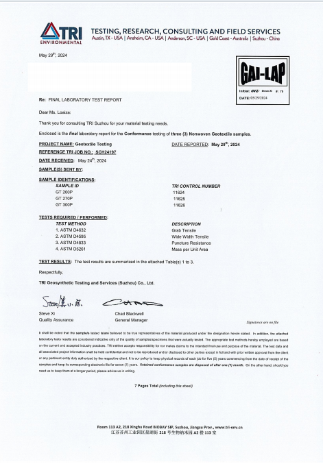 SGS Certificate 1