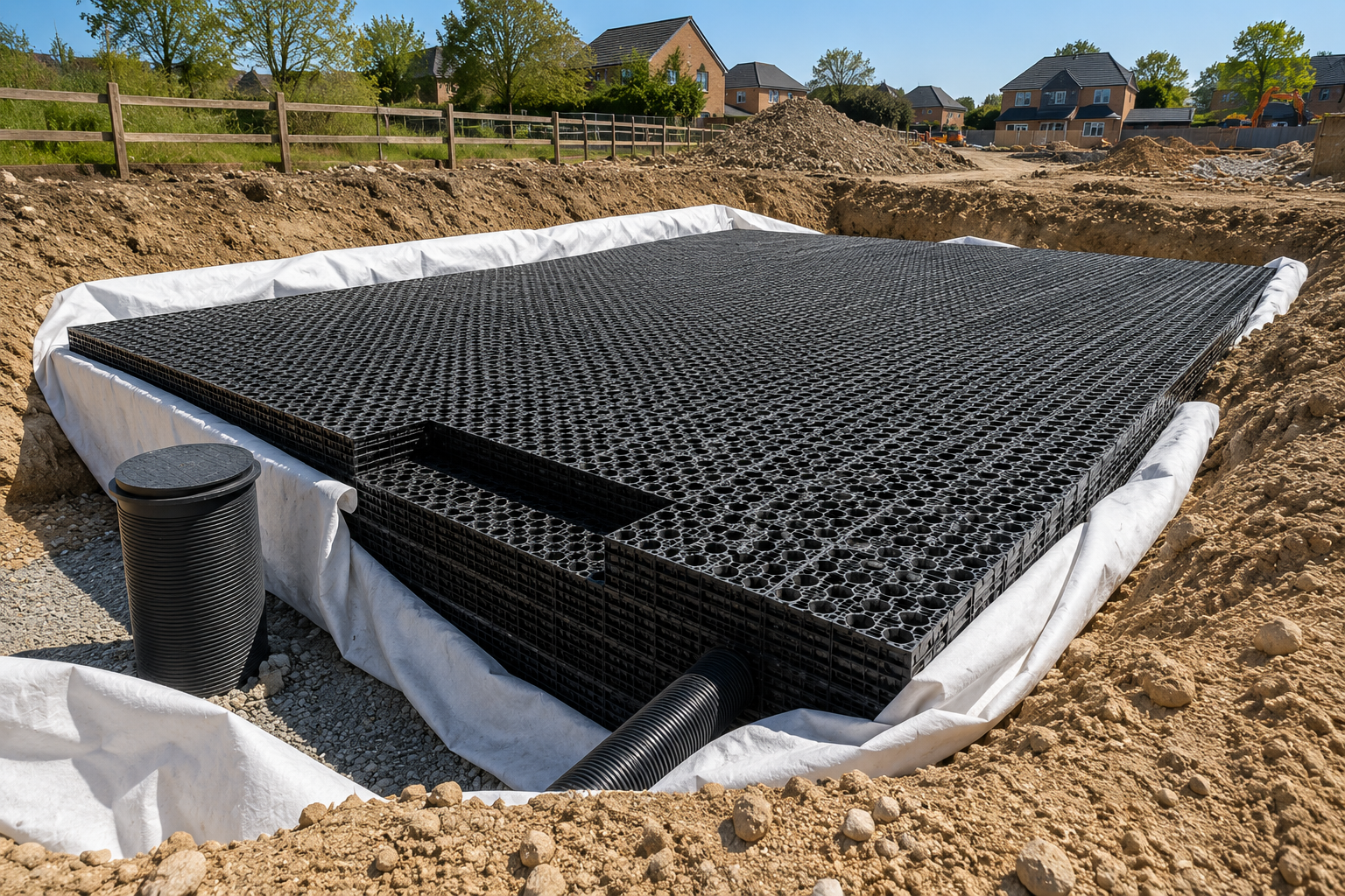 Free-draining soil with a low water table