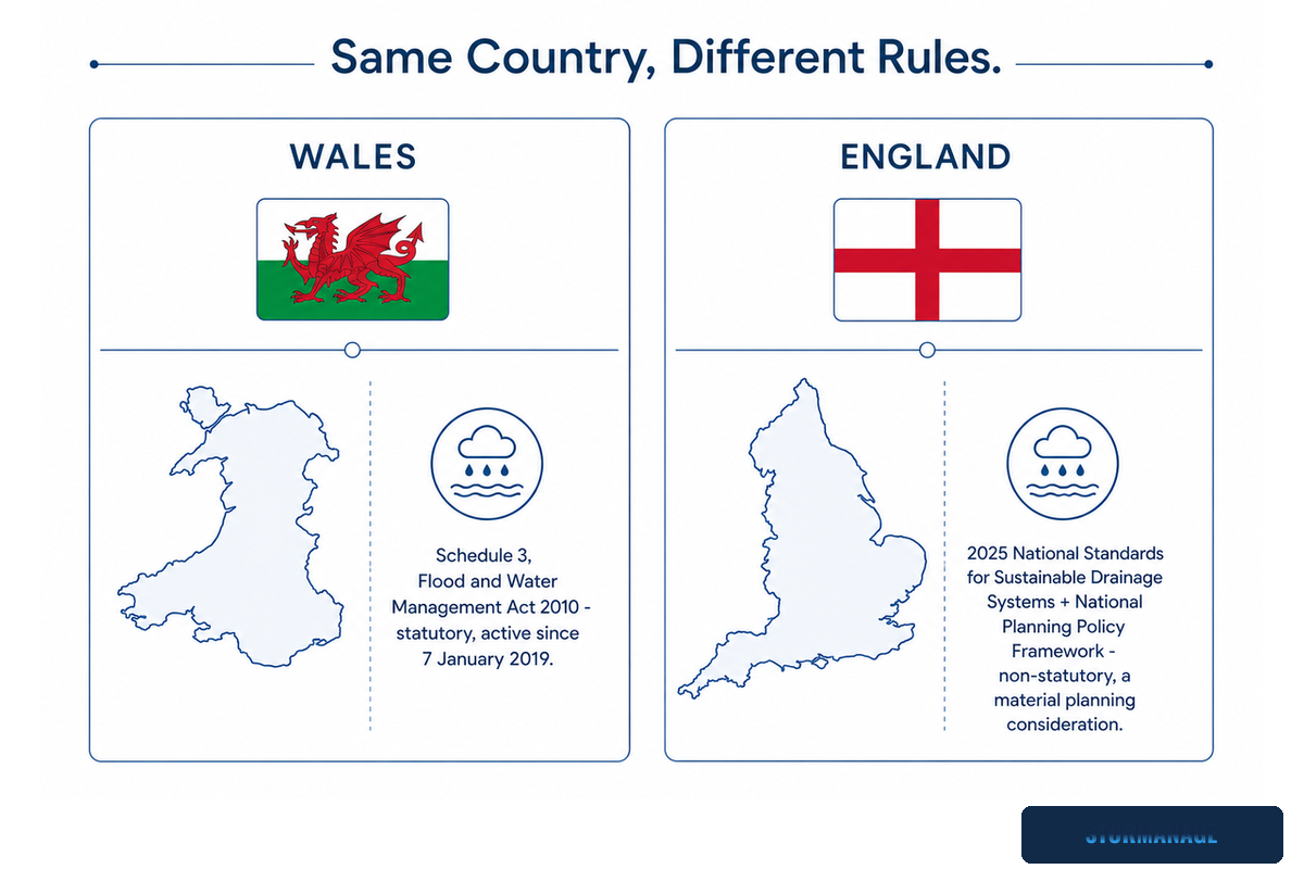 Record the SuDS Requirement by Country, Not by "UK" — Storm Manage