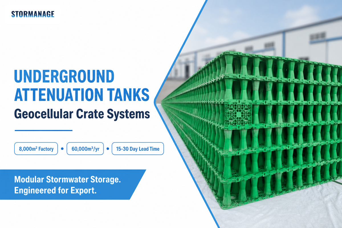 How Underground Attenuation Tanks Fit Into a Highway or Car Park Drainage Design — Storm Manage