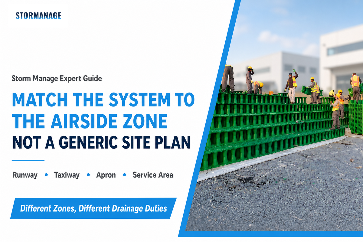 2. Match the Drainage Type to the Airside Zone, Not to a Generic Site Plan