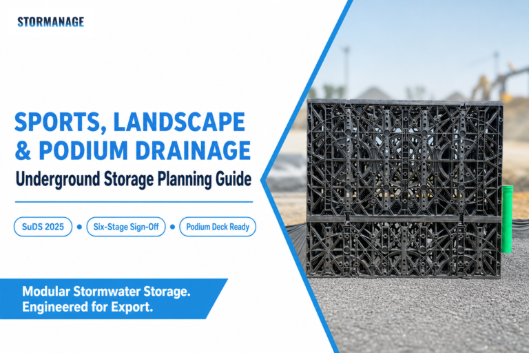 Underground Stormwater Storage Systems: Sports & Podium