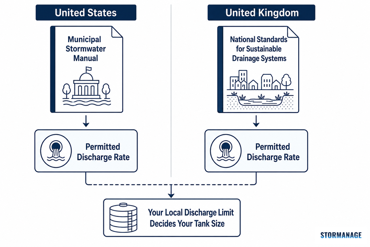 Why Your Discharge Limit Decides Your Tank Size (Regulatory Drivers, US + UK) — Storm Manage