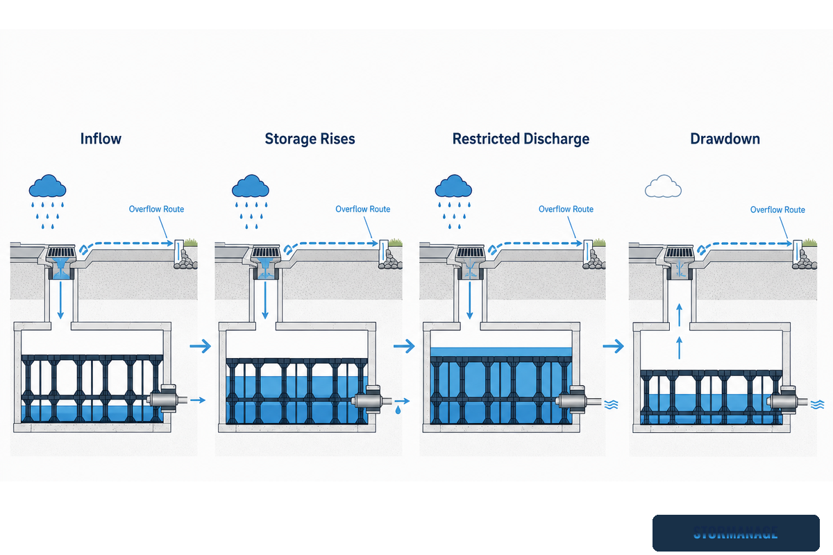 2. How Does a Detention Tank Store and Release Runoff?
