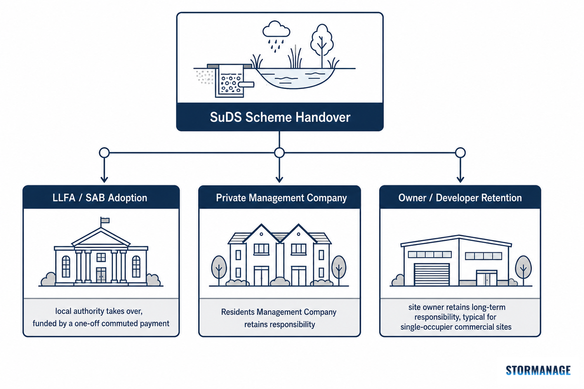Who Maintains a SuDS Scheme After Handover? — Storm Manage