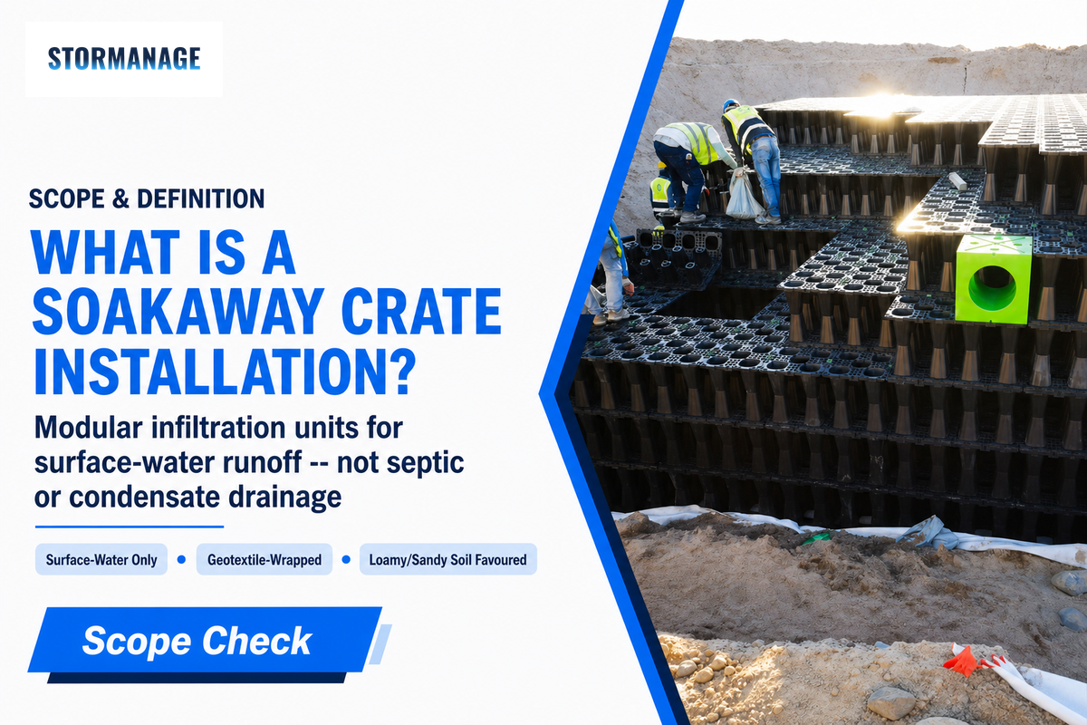 What Counts as a Soakaway Crate Installation (And What Doesn't) — Storm Manage