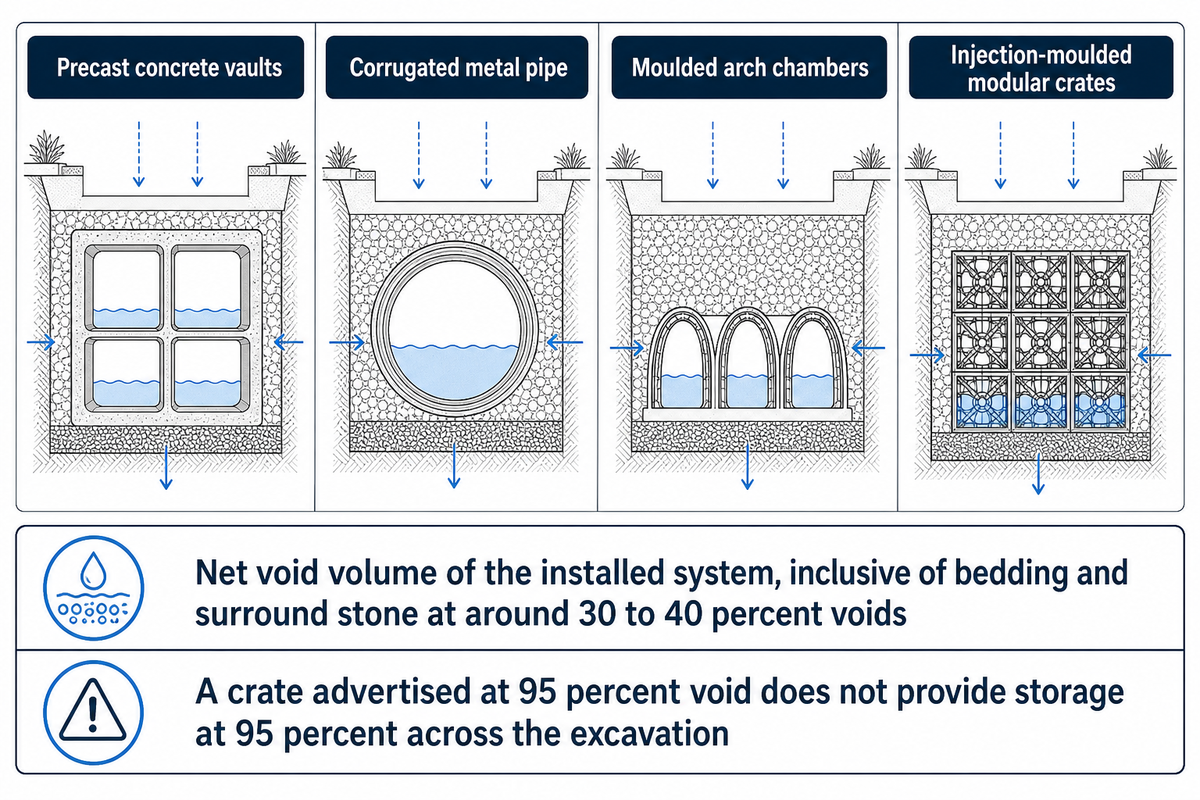 Vault, pipe, chamber or crate: four underground stormwater storage types manufacturers sell — Storm Manage