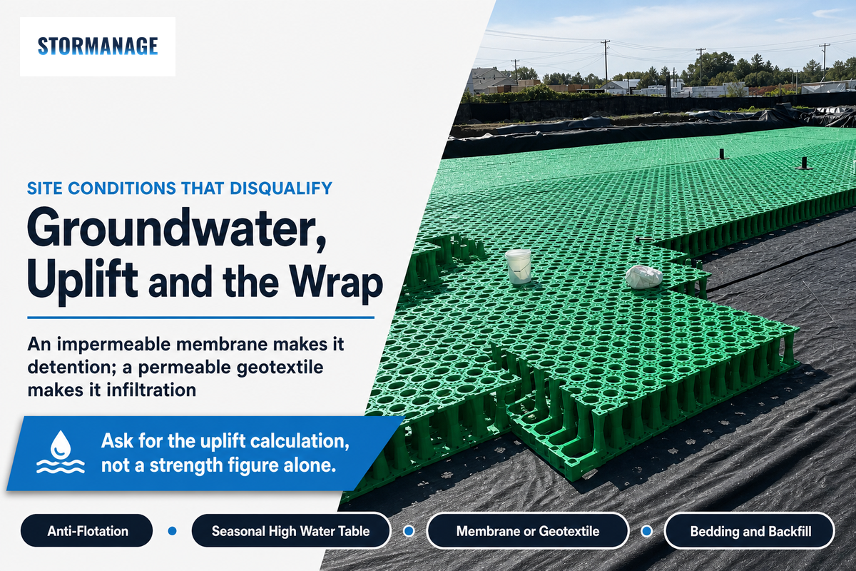 Groundwater, buoyant forces and backfill: the site conditions that disqualify a supplier — Storm Manage