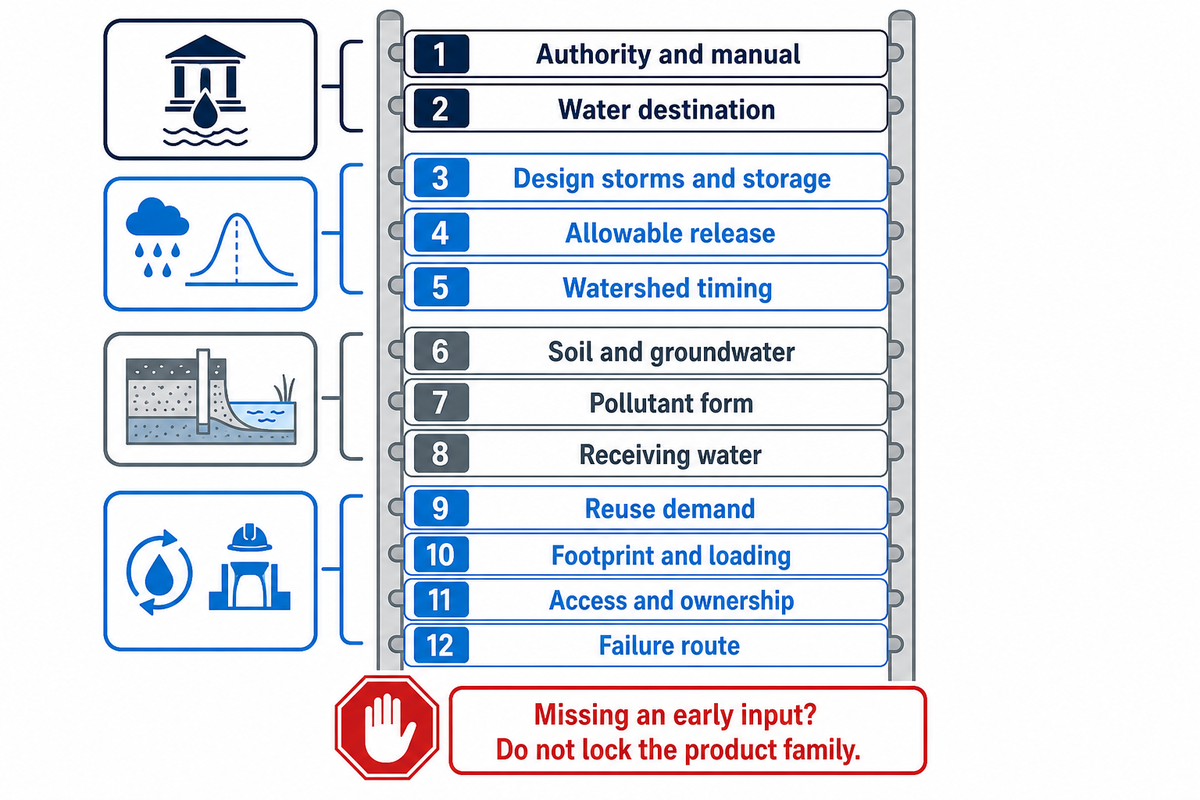 Entscheidungsfolge mit 12 Standortfaktoren — Storm Manage