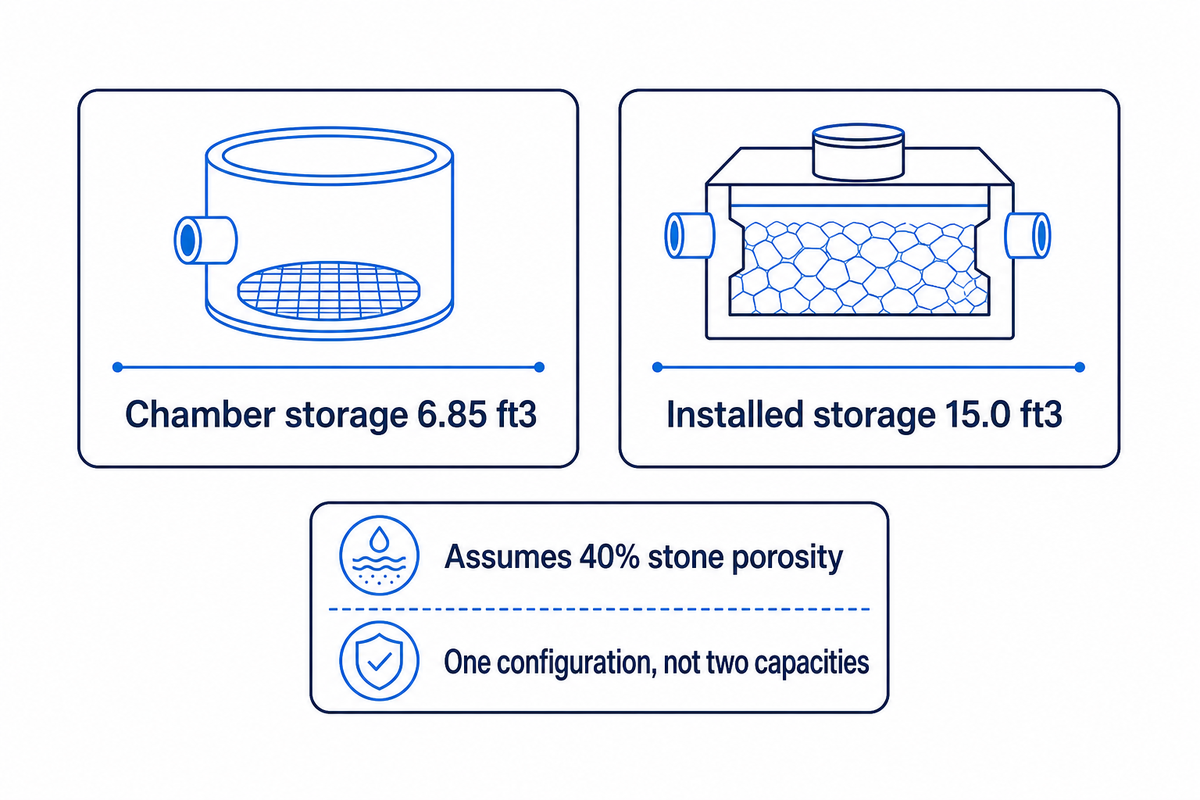 Comparer le coût par mètre cube utile — Storm Manage